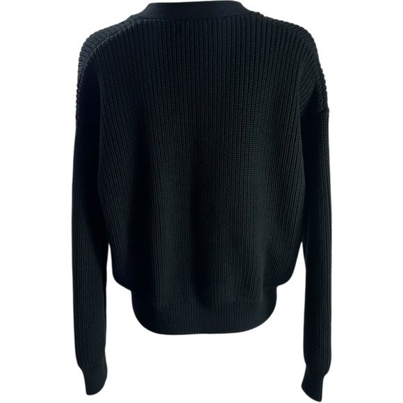 Quince 100% Organic Cotton Fisherman Boxy Cropped Cardigan Size Medium - Picture 3 of 9